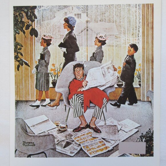 8.5"x11" Norman Rockwell Bookplate Print: Easter Morning - Picture 1 of 1